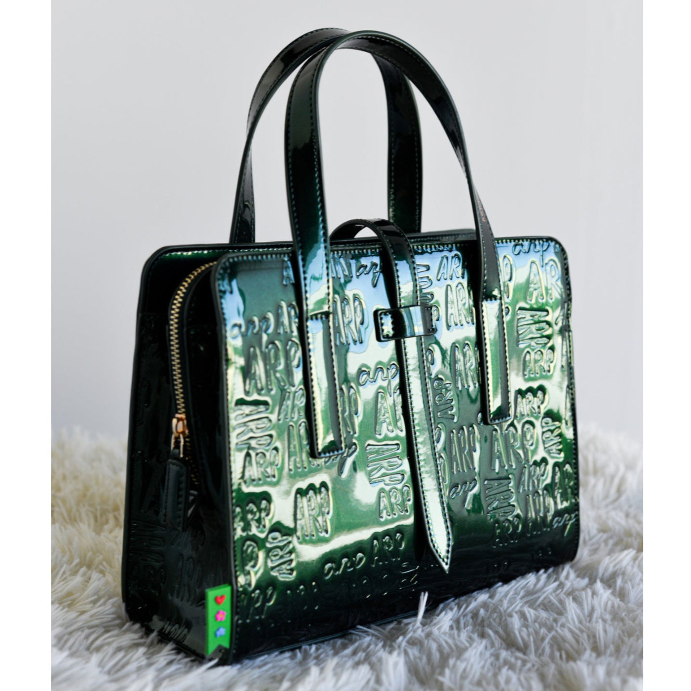 Bolso Tote charol logo AGATHA RUIZ DE LA PRADA Verde