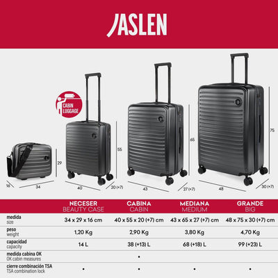 Maleta Grande 75Cm Expandible Jaslen Padua