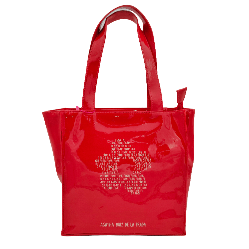 Bolsa Shopper pequeña flor AGATHA RUIZ DE LA PRADA Rojo