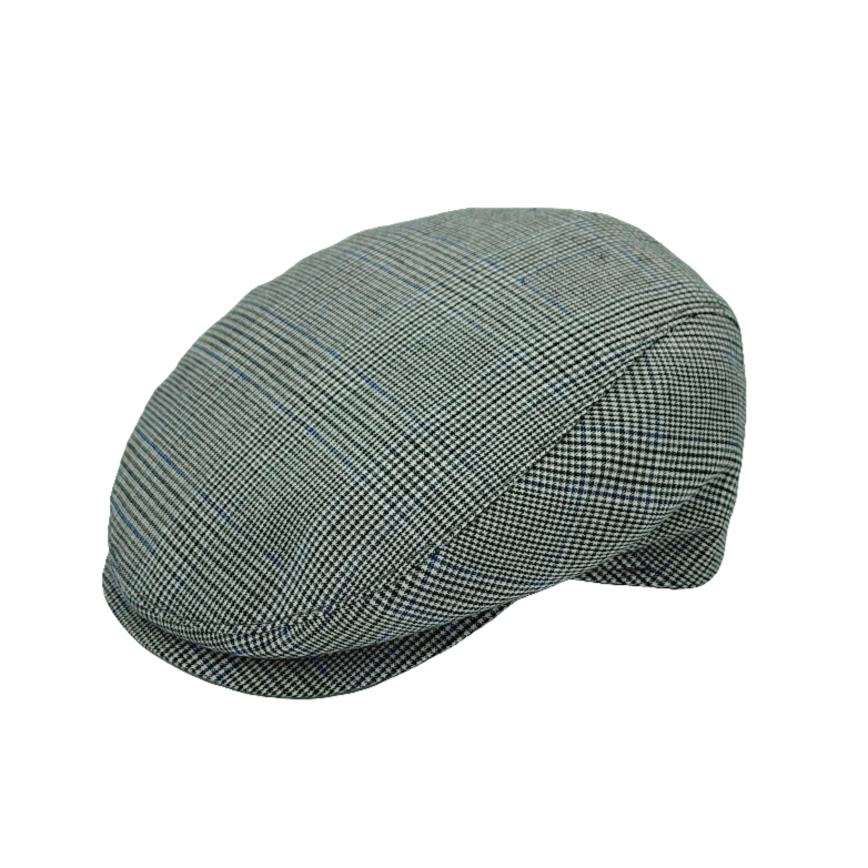 Gorra de Algodón Costa y Soler cuadros Gris y Azul