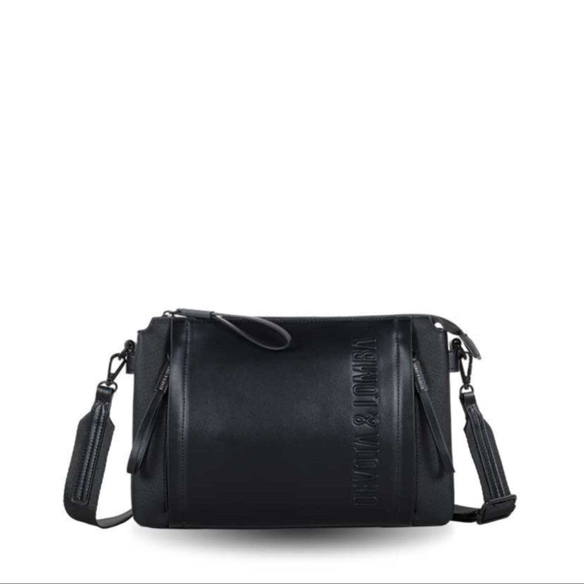 Bandolera plana Devota & Lomba Pair Negro