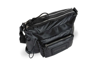 Bandolera mediana doble compartimento Devota & Lomba Sunrise Negro