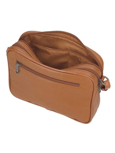Bandolera 2 compartimentos Pepe Jeans Biker Marrón