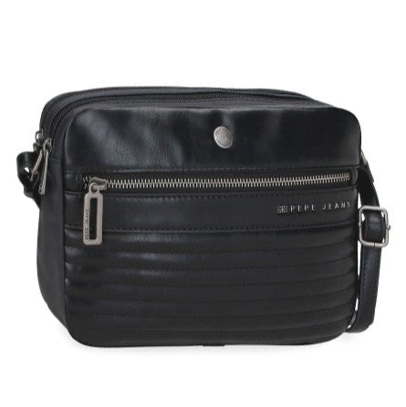 Bandolera 2 compartimentos Pepe Jeans Biker Negro