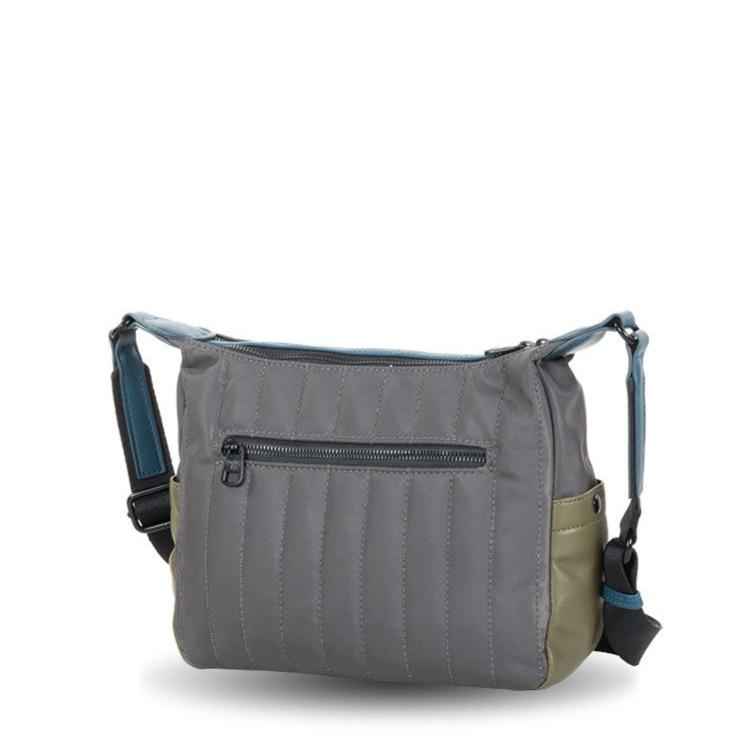 Bolso Bandolera doble compartimento Ventis con bolsillo frontal en PU Multi Kaki y Gris