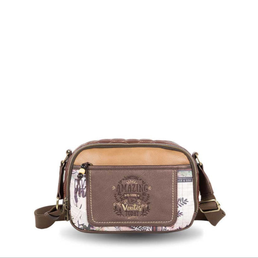 Bandolera compacta Ventis Spirit Marrón