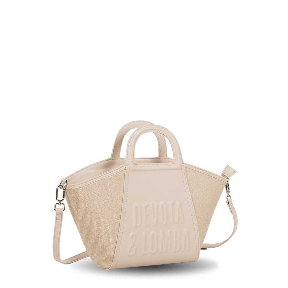 Bolso de Mano con Bandolera Devota & Lomba Hang color Arena