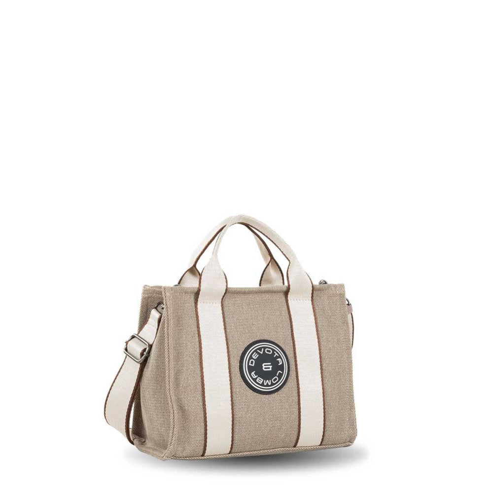 Bolso de Mano con Bandolera Devota & Lomba Hope color Taupe