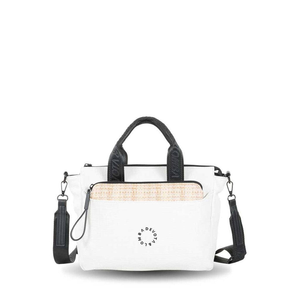 Bolso con Bandolera Devota & Lomba Plot color Blanco roto