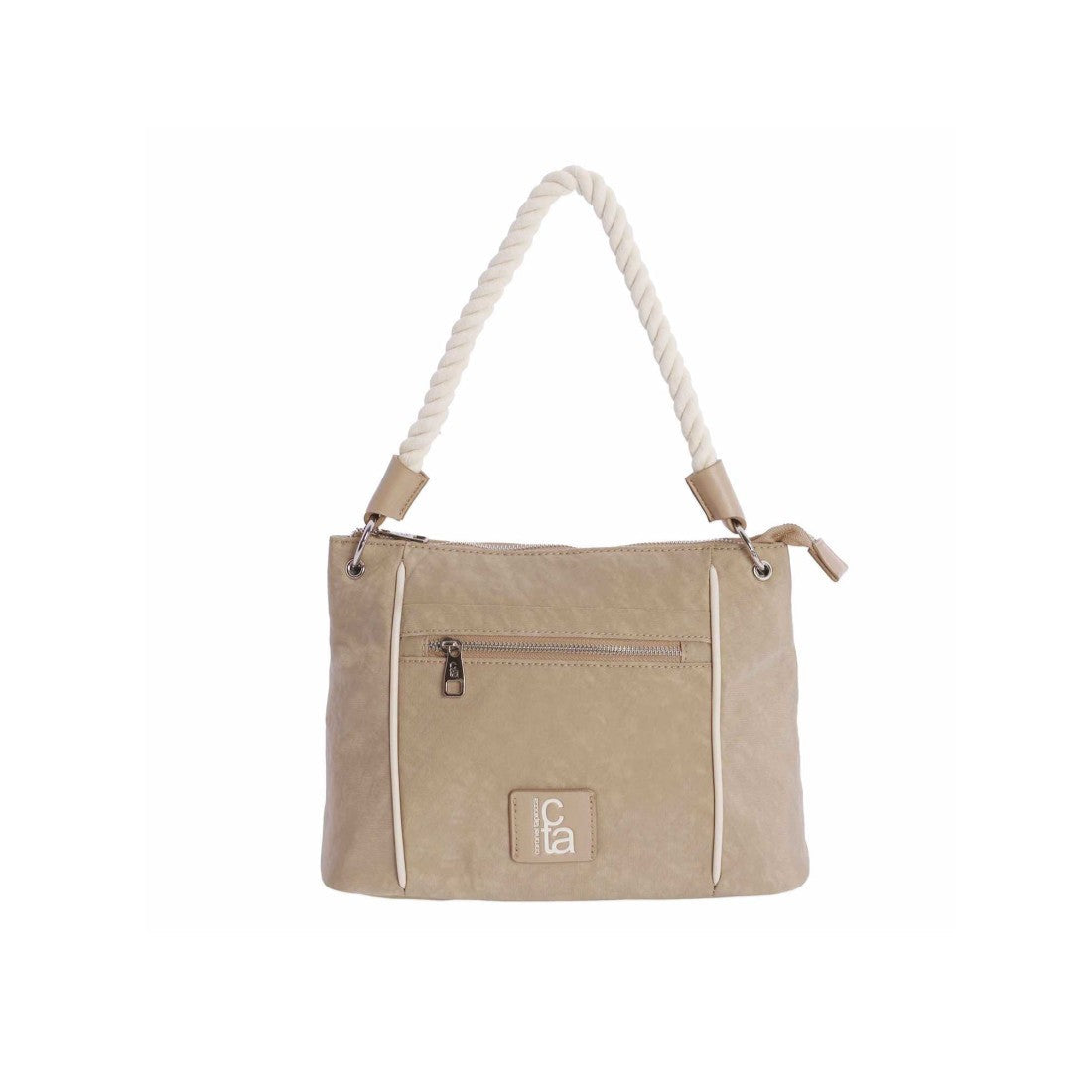 Bolso de hombro con bandolera Coronel Tapiocca Magland Beige