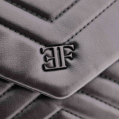 Bolso de hombro solapa Eferri Valeria Negro