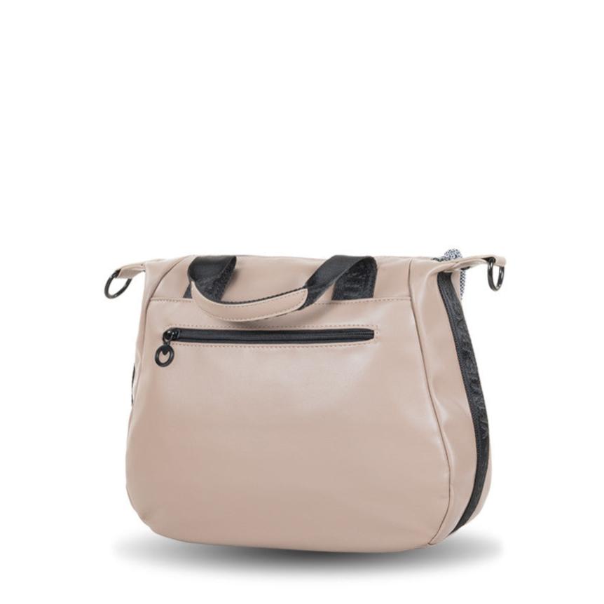 Bolso de hombro Ventis con logo frontal bordado color Taupe