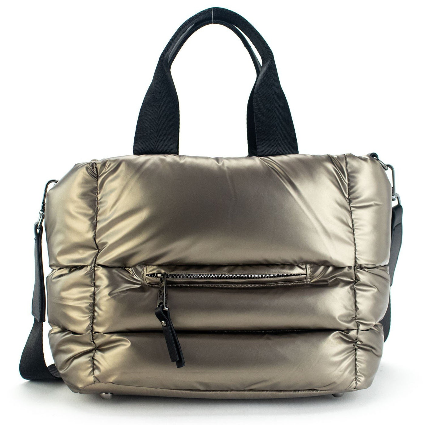 Bolso de mano acolchado Pepe Moll Mariola Tecno Golden