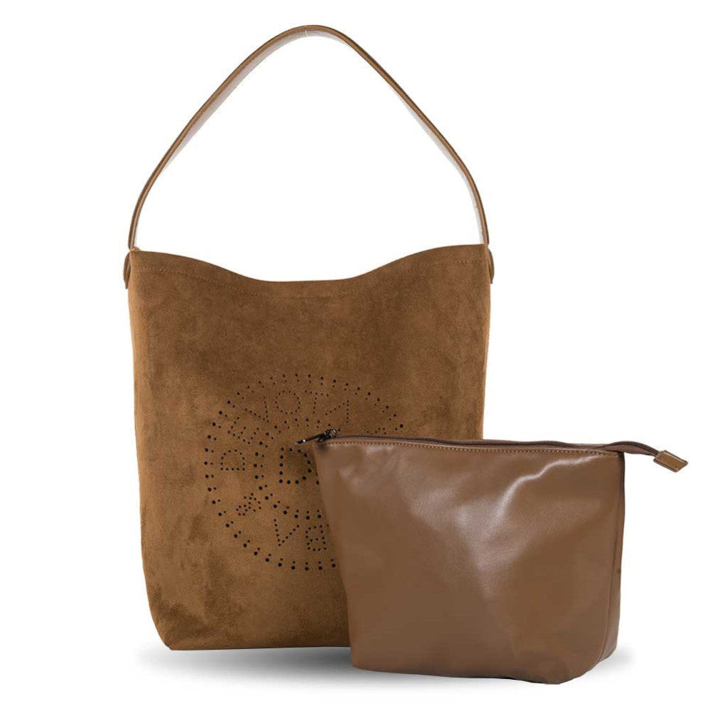 Bolso de hombro Devota & Lomba Smooth Camel