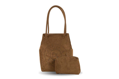 Bolso de hombro dos asas Devota & Lomba Smooth Camel