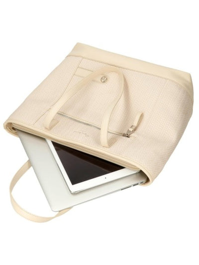 Bolso Tote porta ordenador Pepe Jeans Sprig Beige