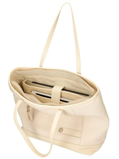 Bolso Tote porta ordenador Pepe Jeans Sprig Beige