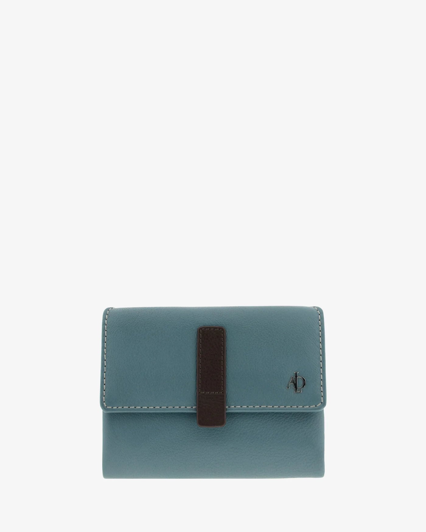 Billetero de Piel (14 X 9cm) monedero de cremallera Adapell Affinita Azul