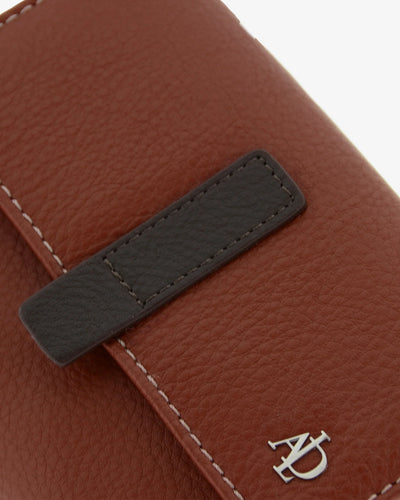 Billetero de Piel (14 X 9cm) monedero de cremallera Adapell Affinita Chili