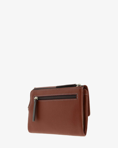 Billetero de Piel (14 X 9cm) monedero de cremallera Adapell Affinita Chili