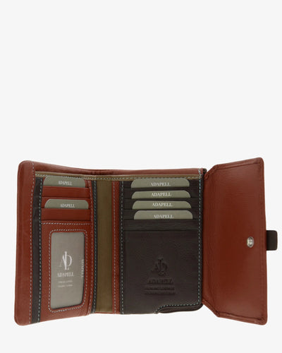 Billetero de Piel (14 X 9cm) monedero de cremallera Adapell Affinita Chili
