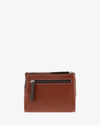 Billetero de Piel (14 X 9cm) monedero de cremallera Adapell Affinita Chili