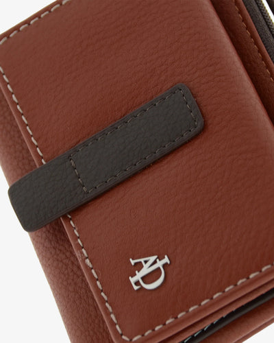 Billetero de Piel (13 X 9cm) monedero de cremallera Adapell Affinita Chili