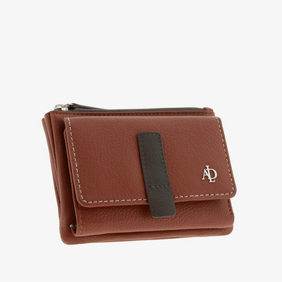 Billetero de Piel (13 X 9cm) monedero de cremallera Adapell Affinita Chili