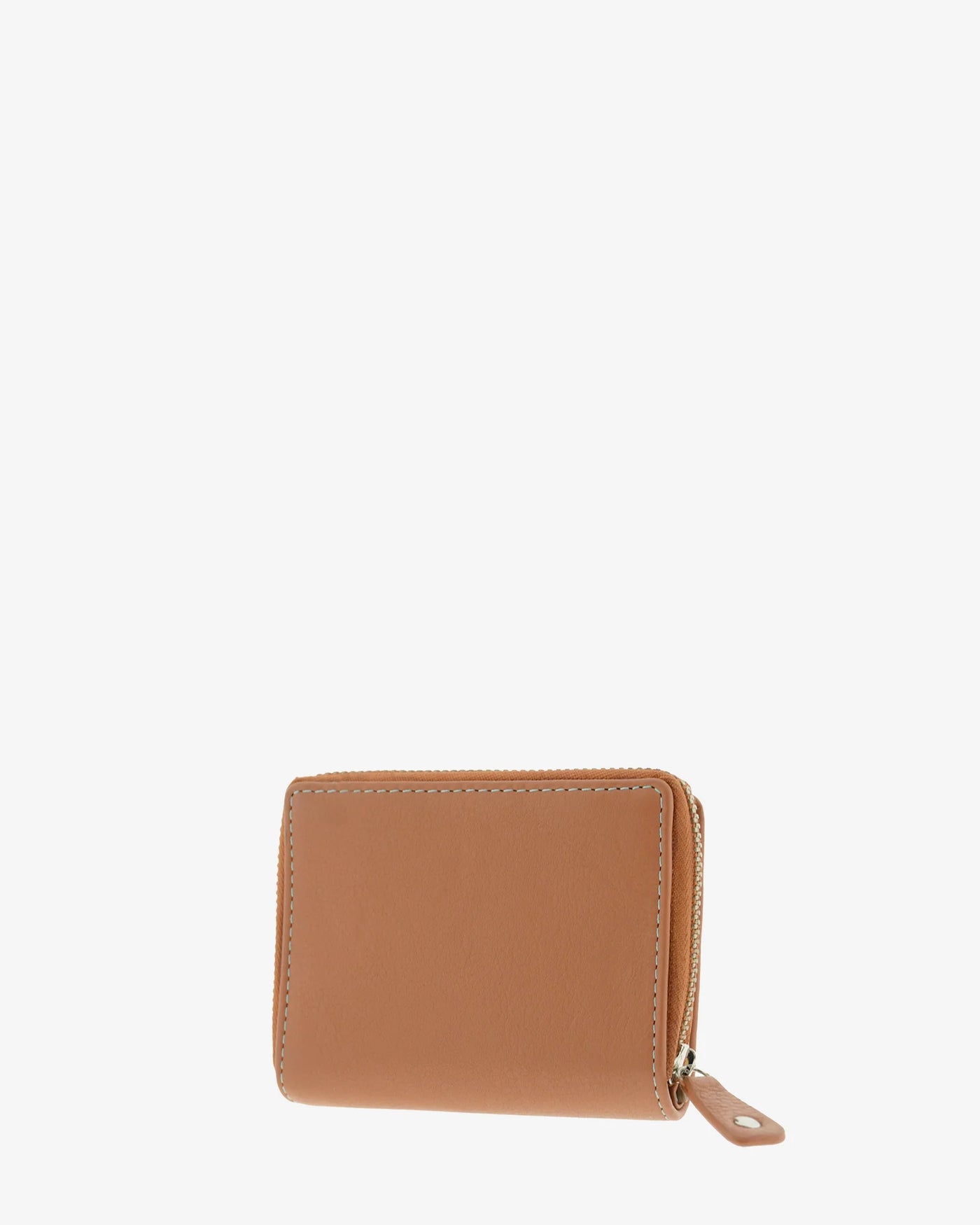 Billetero de Piel (11 X 9cm) monedero de cremallera Adapell Lettera Marrón