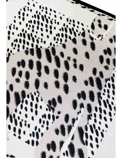 Pañuelo para mujer Don Algodon Gia Cuadrado Blanco, Beige y Negro