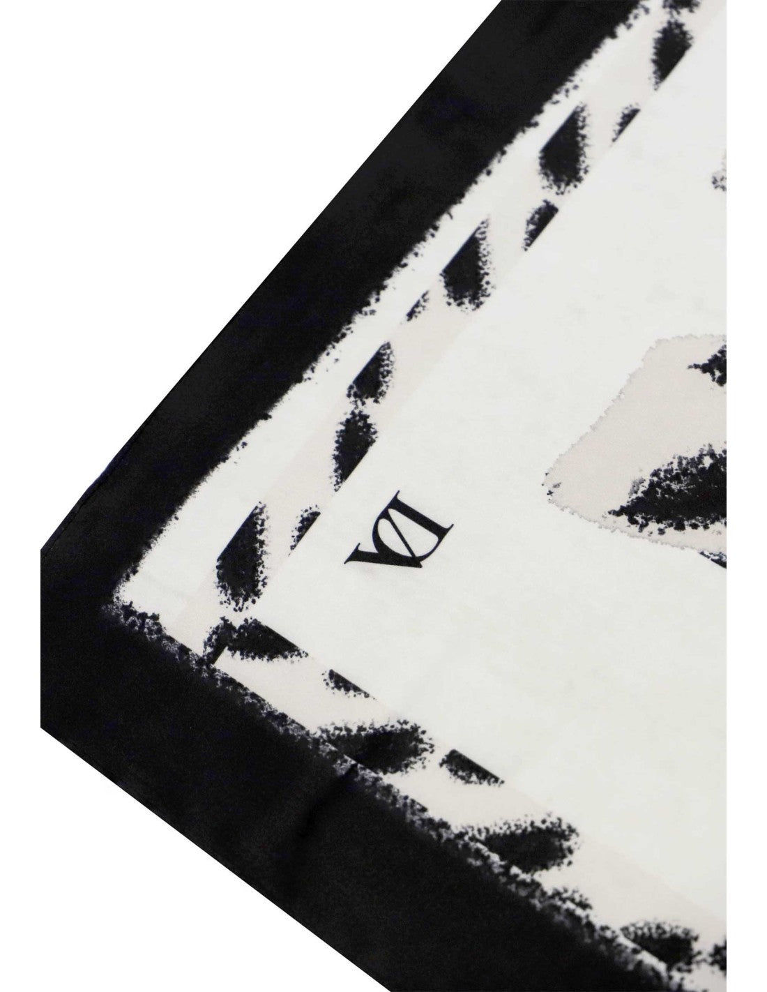 Pañuelo para mujer Don Algodon Gia Cuadrado Blanco, Beige y Negro