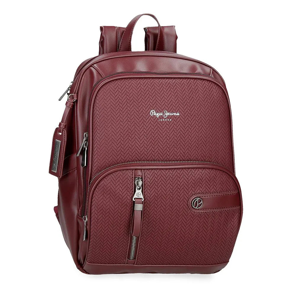 Mochila Porta Ordenador 13,3" Pepe Jeans Sprig Burgundy 9L