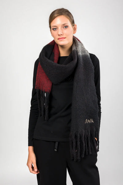 Bufanda estampada con flecos Anekke