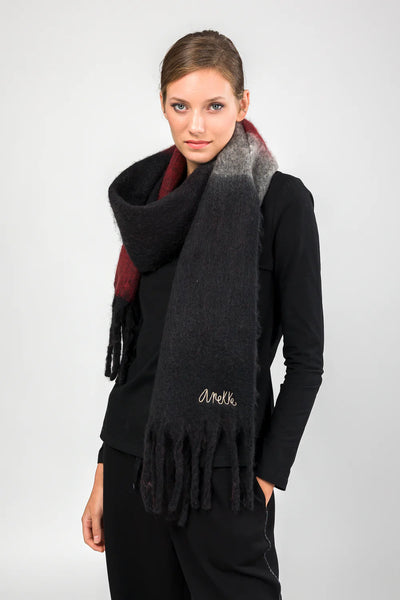 Bufanda estampada con flecos Anekke