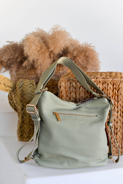 Bolso – mochila piel vegana grano Noco Verde