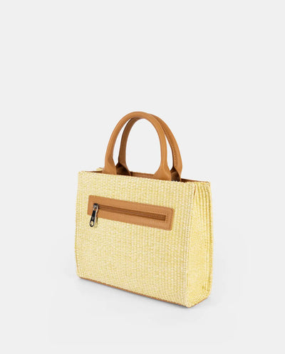 Bolso de Mano Pepe Moll Sylvie Rafia Lime