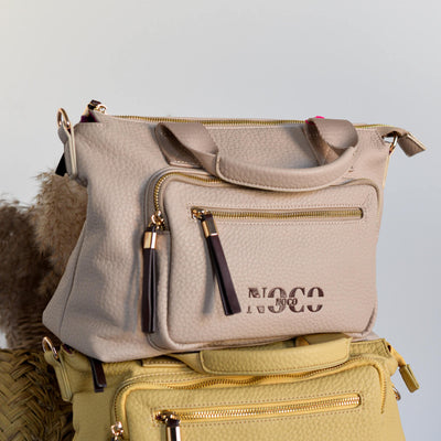 Bolso piel vegana grano Noco Beige