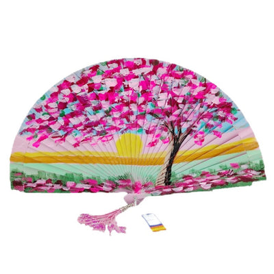 Abanico de madera de 21cm pintado a mano Aire Distinto "Arbol"
