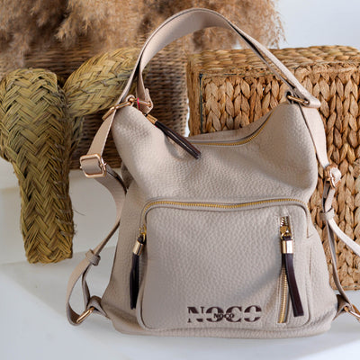 Bolso – mochila piel vegana grano Noco Beige