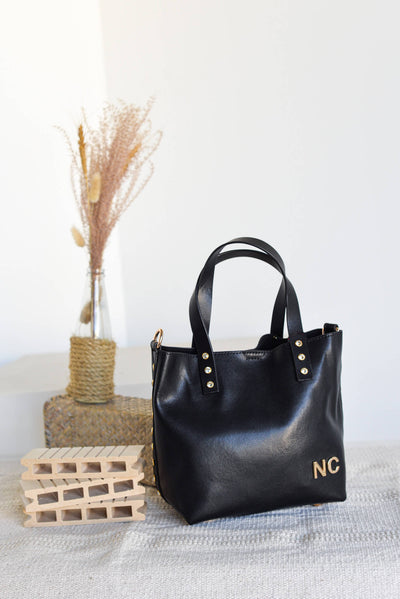 Bolso cubo tachas cristal NC Noco Negro