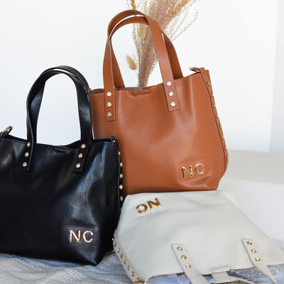 Bolso cubo tachas cristal NC Noco Camel