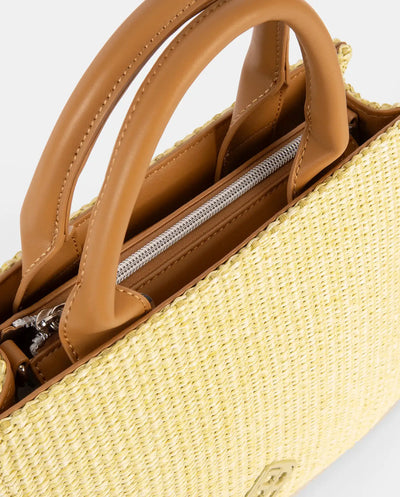 Bolso de Mano Pepe Moll Sylvie Rafia Lime