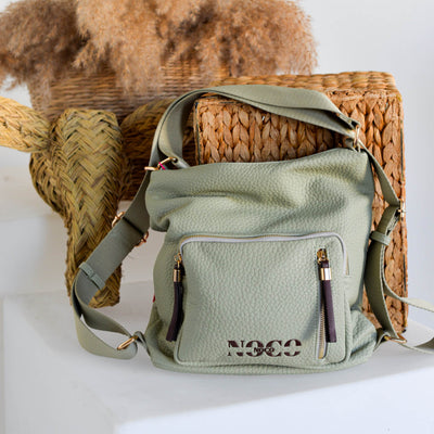 Bolso – mochila piel vegana grano Noco Verde