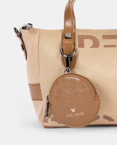 Bolso de Mano con Bandolera Pepe Moll Heidi Ibiza Sand