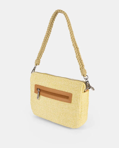 Bolso de Hombro Pepe Moll Sylvie Rafia Lime