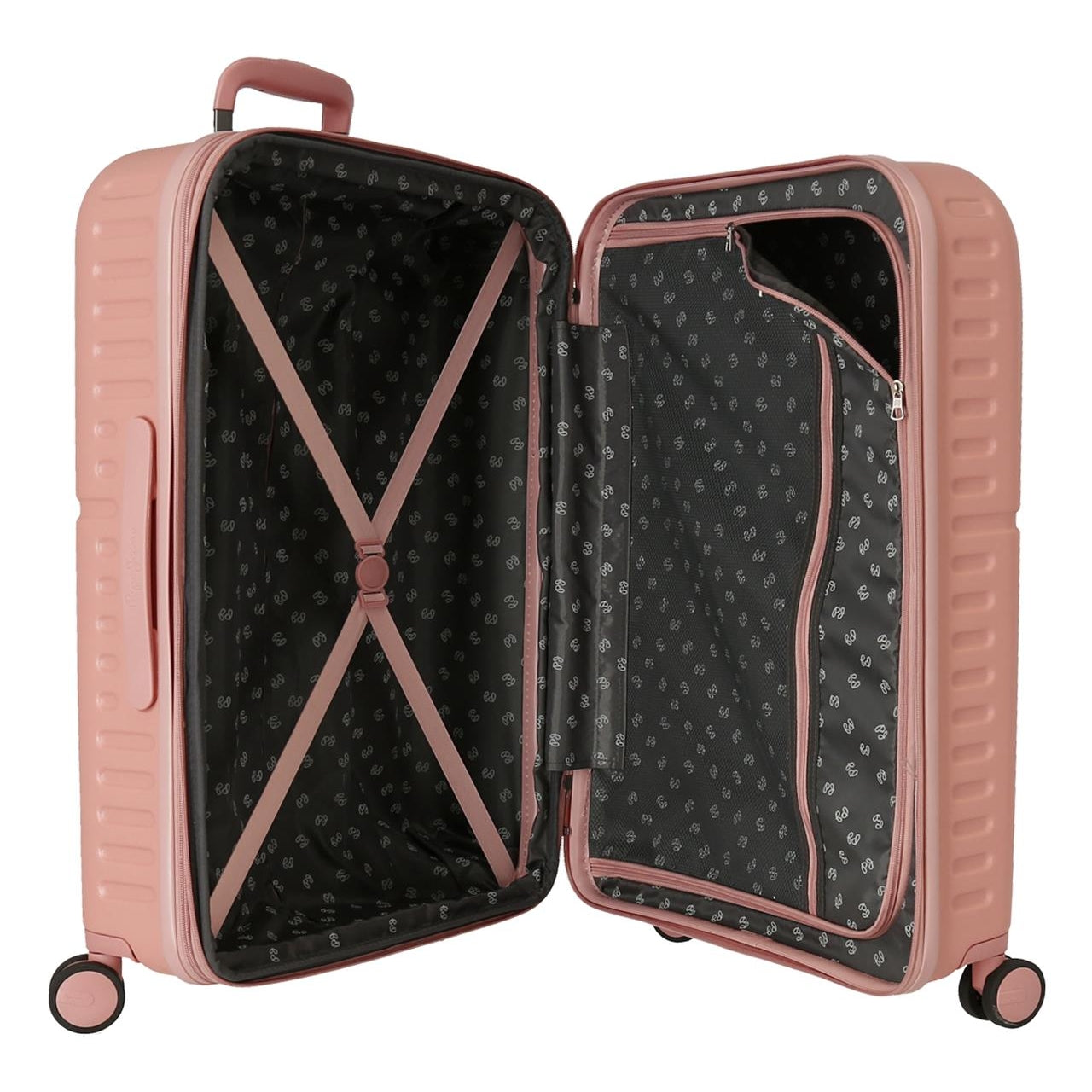 Valise Moyenne Extensible Pepe Jeans Laila rose clair 70cm