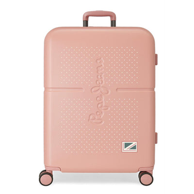 Valise Moyenne Extensible Pepe Jeans Laila rose clair 70cm