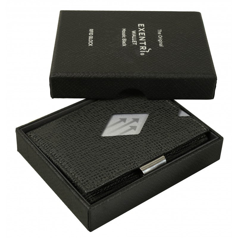 Schwarzer Mosaik-RFID-Schutz-Geldbörsen-Kartenhalter