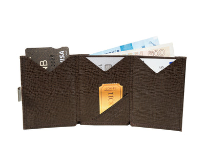 Brauner Mosaik-RFID-Schutz-Geldbörsen-Kartenhalter