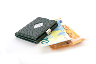 Porte-cartes portefeuille vert Cobra avec protection RFID
